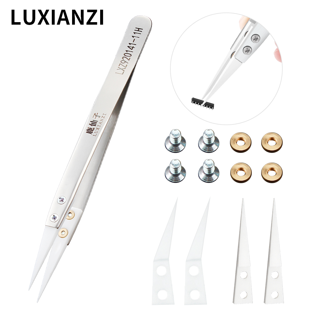 Elektronik Repair - LUXIANZI Ceramic Tweezers Pinzas Precision Fingerprint