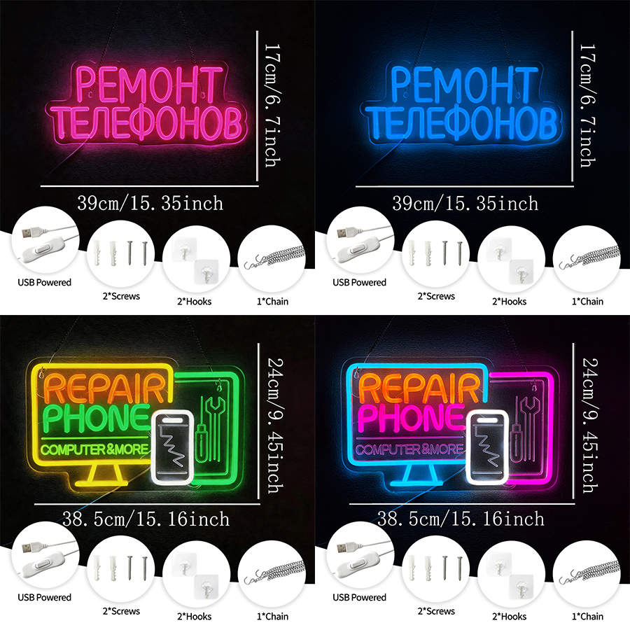 Phone Repair Led Neon Sign, 3D - Electronics Repair Shop recensie en prijs