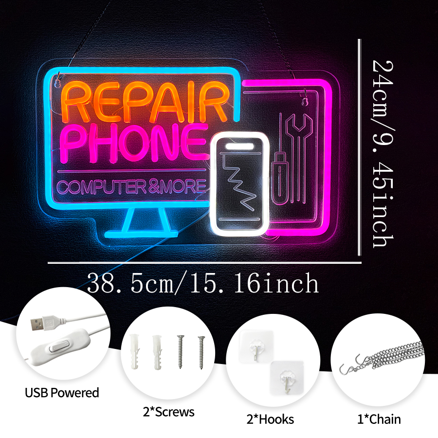 Phone Repair Led Neon Sign, 3D - Electronics Repair Shop recensie en prijs