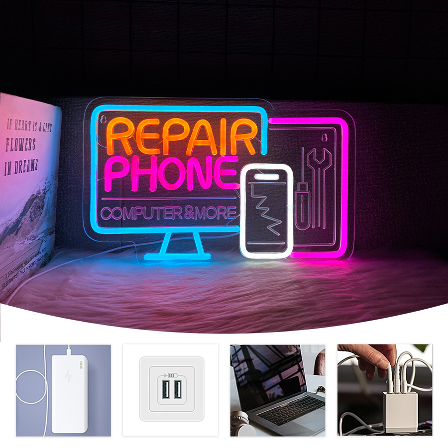 Phone Repair Led Neon Sign, 3D - Electronics Repair Shop recensie en prijs